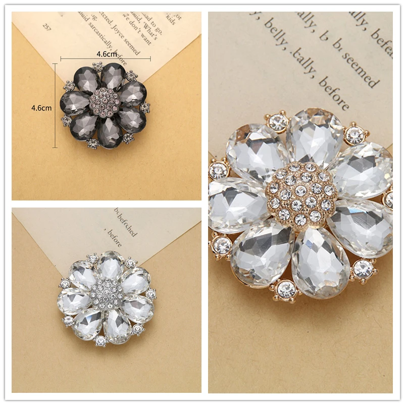 

1pcs craft supplie Handmade decorative rhinestone Metal Buttons,sewing buttons on fur coats garment accessories