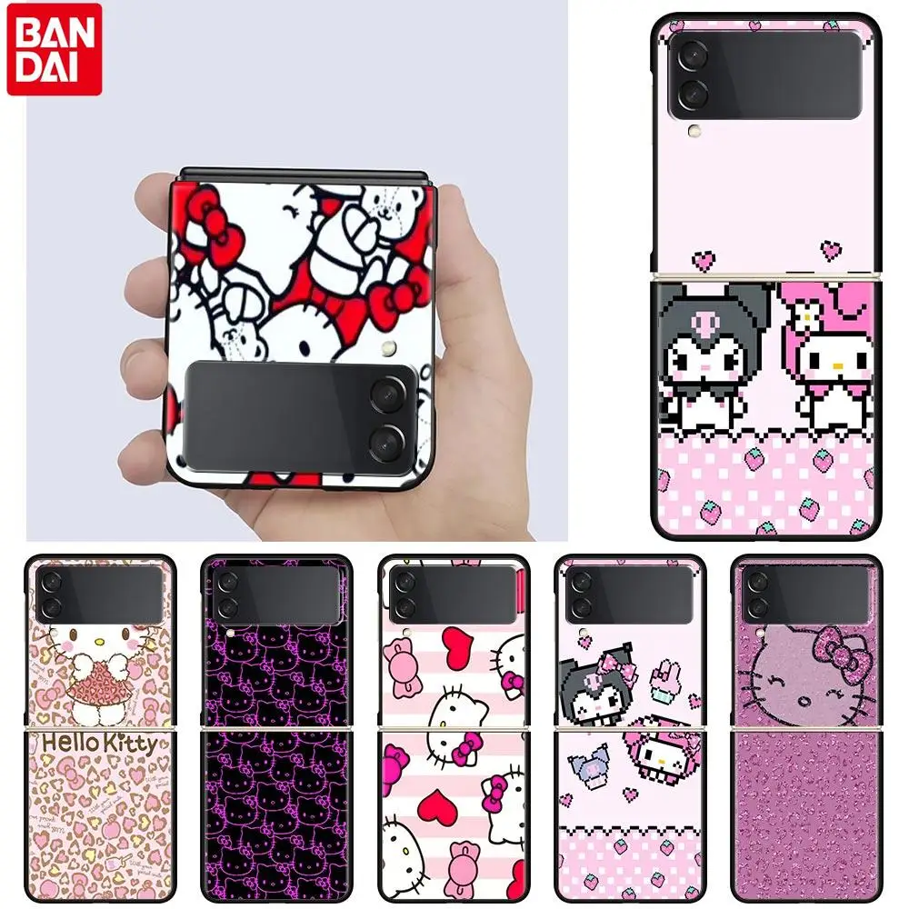 Милый чехол Hello Kitty для Samsung Galaxy z flip Z Flip3 пластиковый Flip 3 |