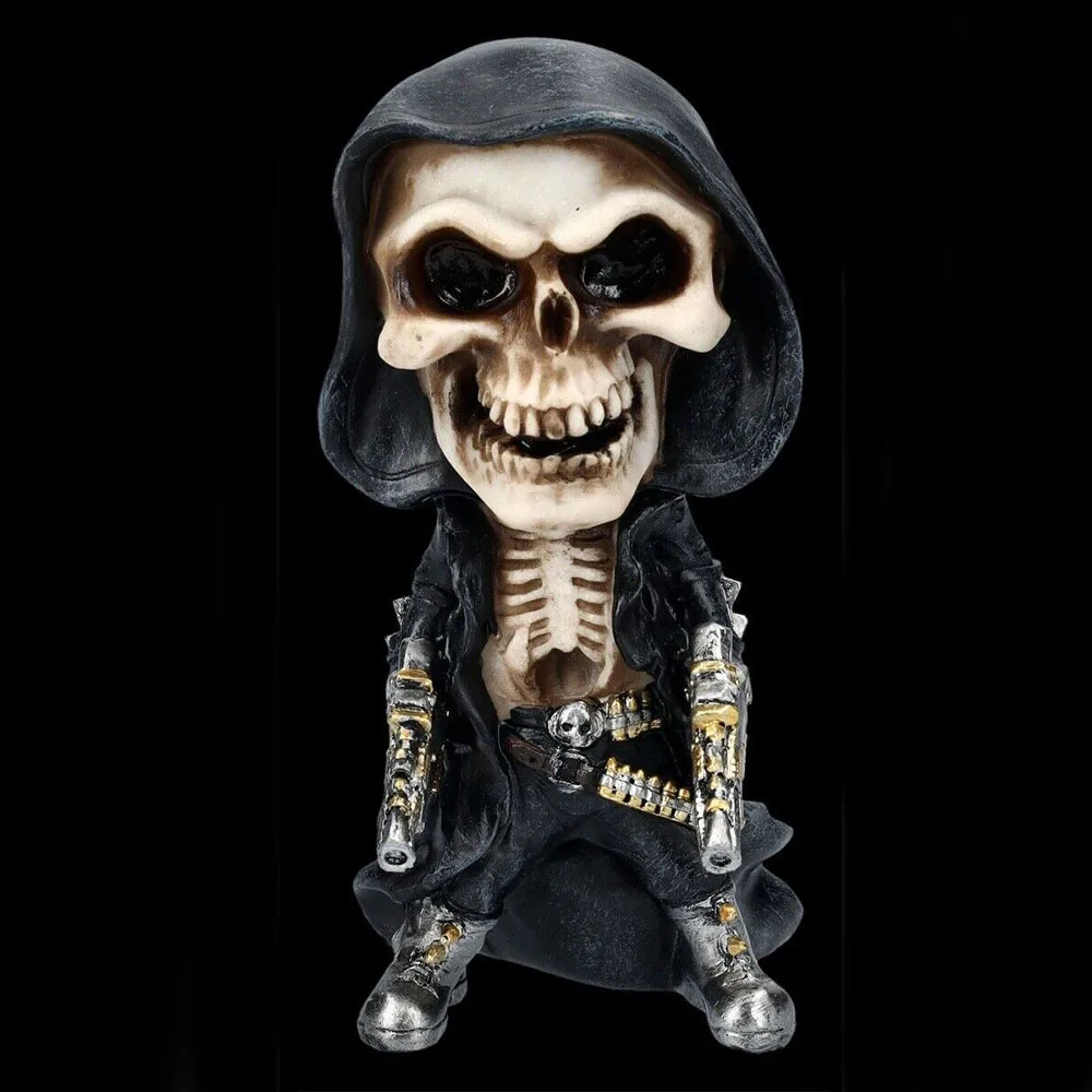 

New Creative Scythe Reaper Statue Resin Skull Decorative Figurines 2023 Halloween Decoration Ornament Sculpture Crafts for Home