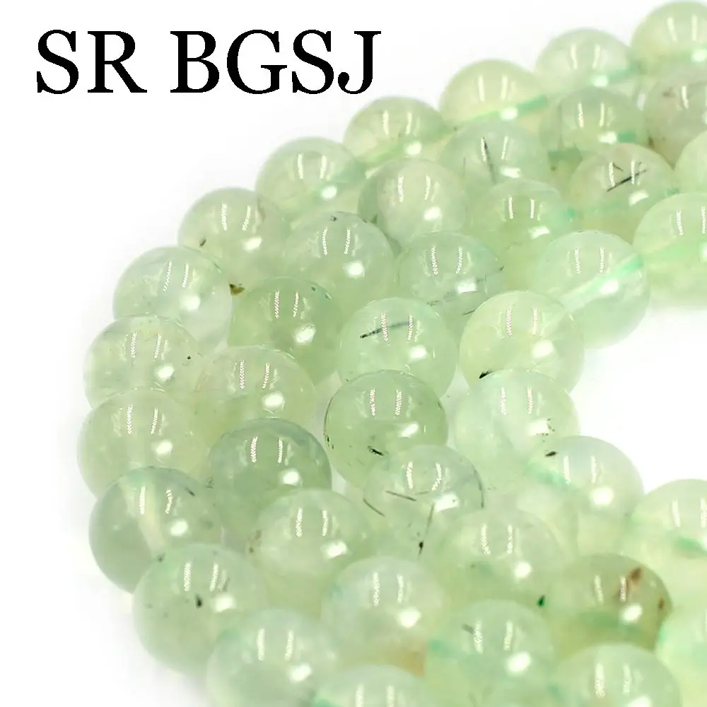 

Бесплатная доставка BGSJ 4 6 8 10 12 мм 3A Пренит натуральный камень круглые ювелирные изделия Изготовление оптовых бусин 15 дюймов