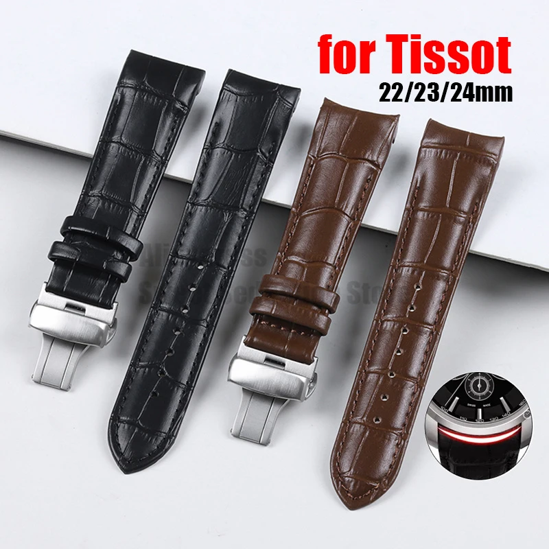 Кожанный ремешок для часов Tissot T035 цвет в ассортименте
