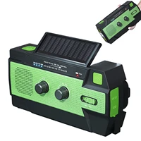 multifunctional radio hand crank solar crank powered amfmwb weather radio with 4000 mah power bank supply