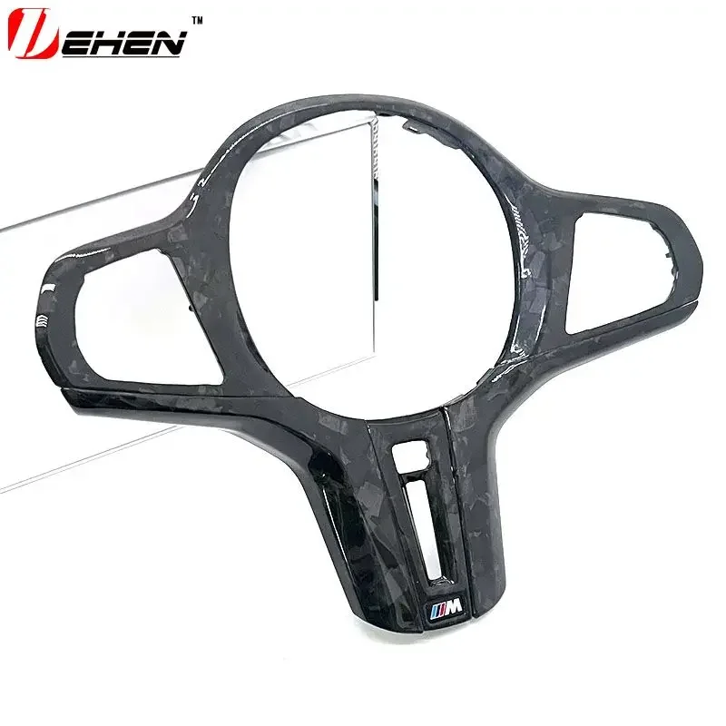 Carbon Fiber Car Steering Wheel Panel Decoration Cover Trim alcantara For BMW M240i M340i M440i G80 G82 G87 F95 F96 F97 F90 F98