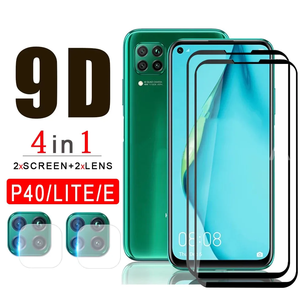 

2PCS Glass For Huawei P40 Lite E P30lite p 40 30 Light Camera Lens Screen Protector For Huawei P30 Lite P40Lite E Tempered Glass