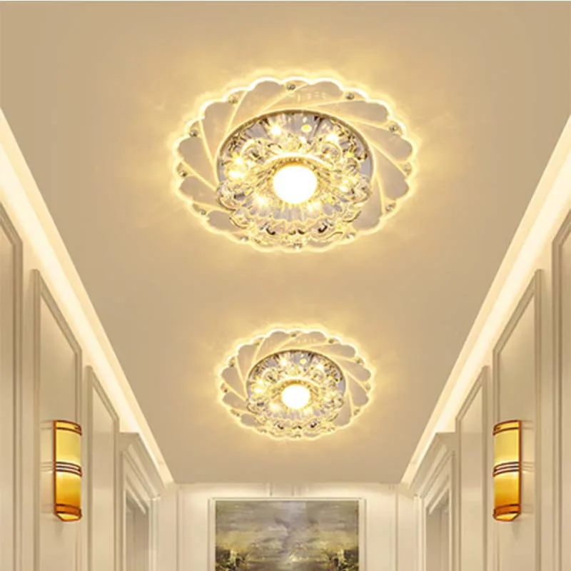 

Circular seven-color corridor lamp living room LED porch modern corridor hall ceiling embedded lamp