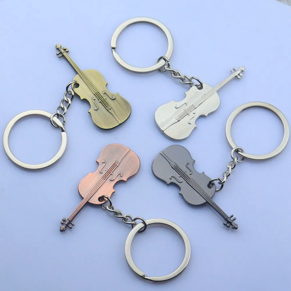 Металлический брелок для ключей в виде гитары винтажном стиле