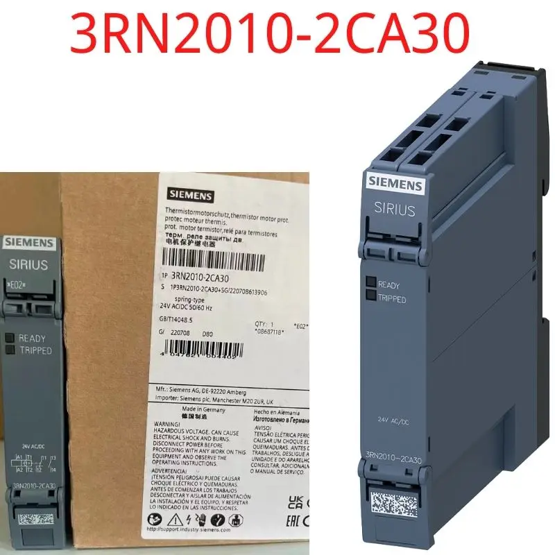 

3RN2010-2CA30 Brand New Thermistor motor protection relay Compact evaluation unit 17.5 mm enclosure Spring-type terminal 1 NO c
