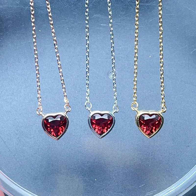 Лидер продаж серебряная подвеска с гранатом 925 пробы 6 мм для повседневной носки