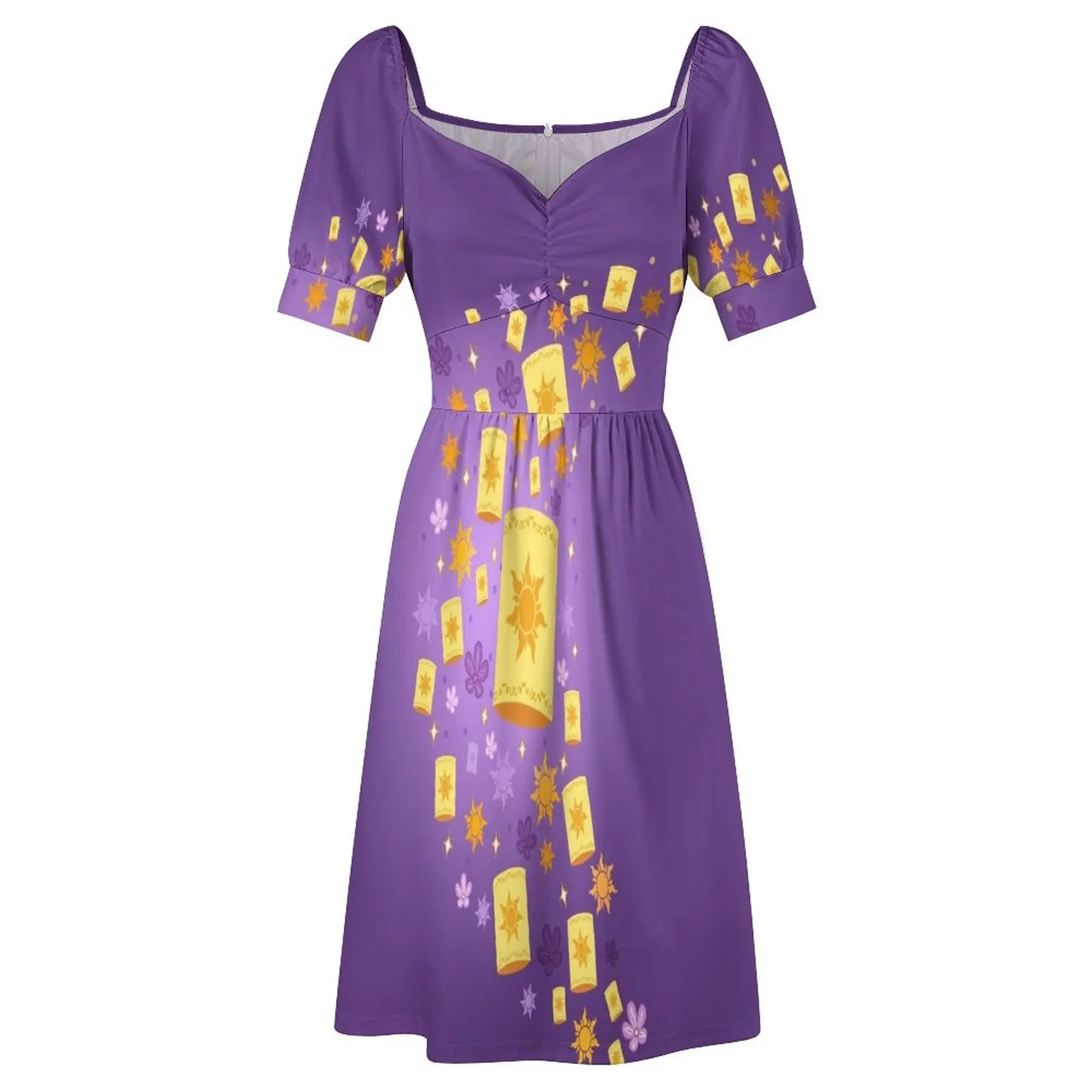 Женское летнее платье без рукавов со спутанными фонариками