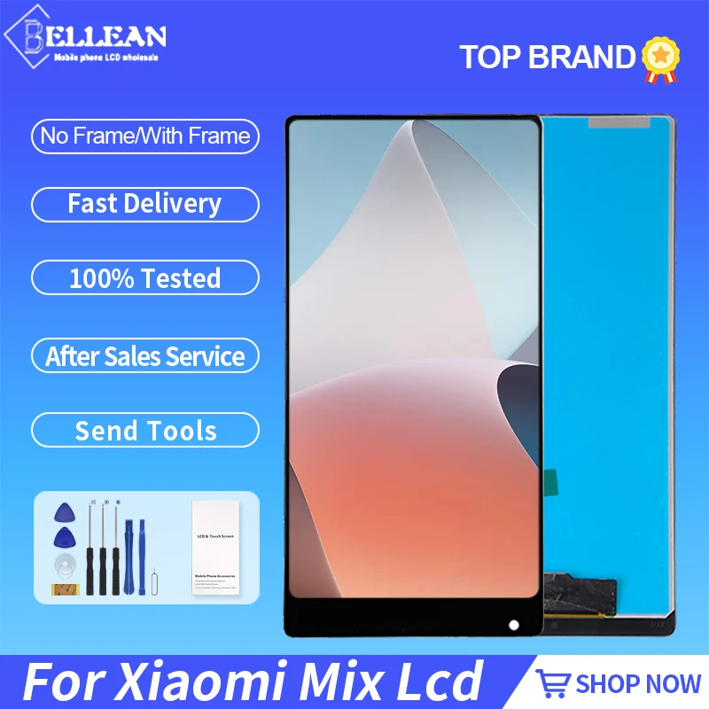 

Catteny AAA Quality 6.4Inch MI MIX Display For Xiaomi Mix lcd Touch Screen Digitizer Assembly Repair Parts With Frame