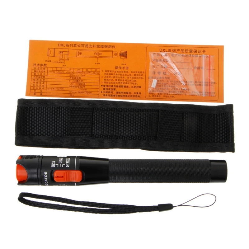 

Visual Fault Locator 10mW Red Light Fiber Cable Tester Pen Tool