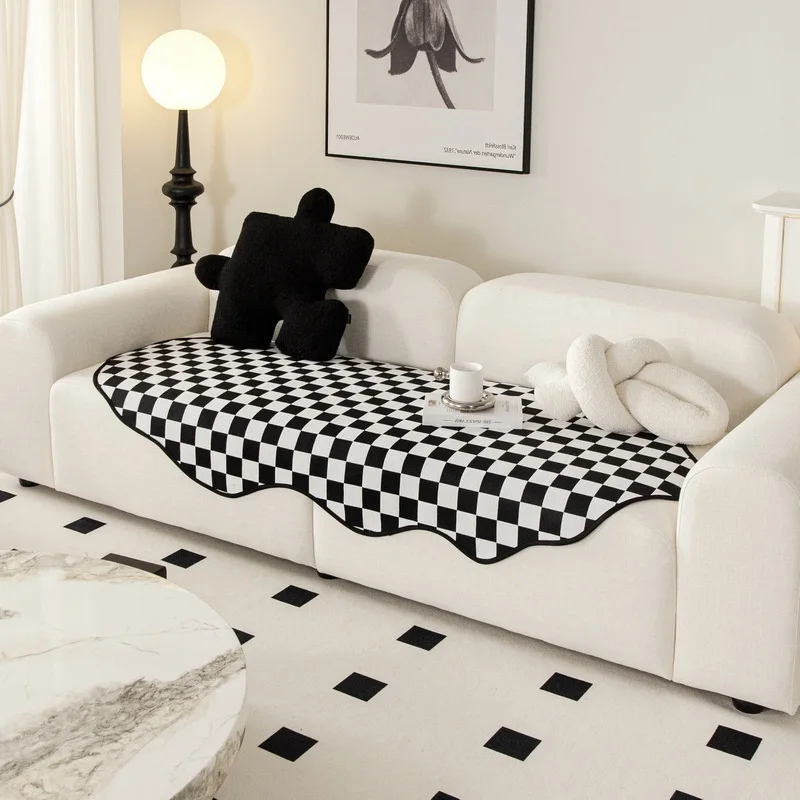 

Подушка для дивана из синели в европейском стиле для гостиной, нескользящий чехол для дивана, всесезонное универсальное полотенце для дивана, украшение для гостиной