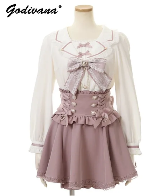 Женская кружевная плиссированная короткая юбка с завышенной талией и кожаным