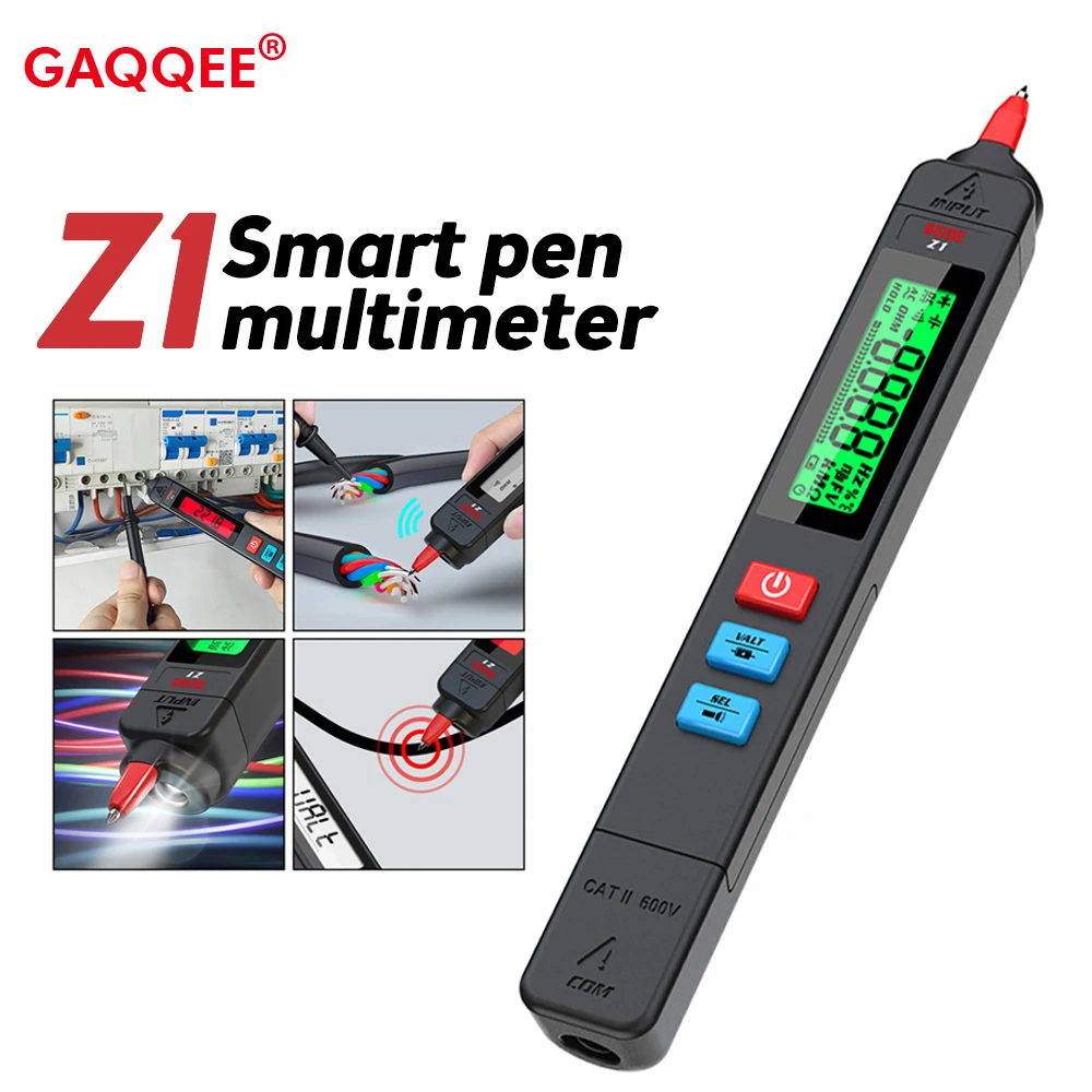 

Бесконтактный смарт-мультиметр Z1, измеритель напряжения и сопротивления проводов под током, AC/DC