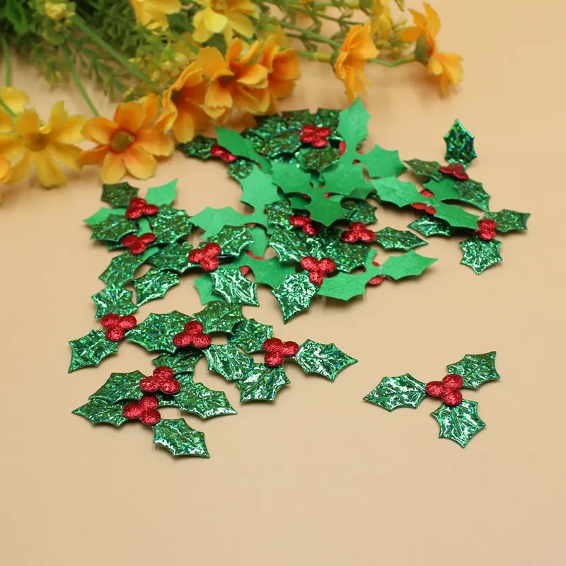 

50pcs Christmas fruit patches Applique as Indoor Christmas Decoration Ornament for handwork Decorative Christmas accessories