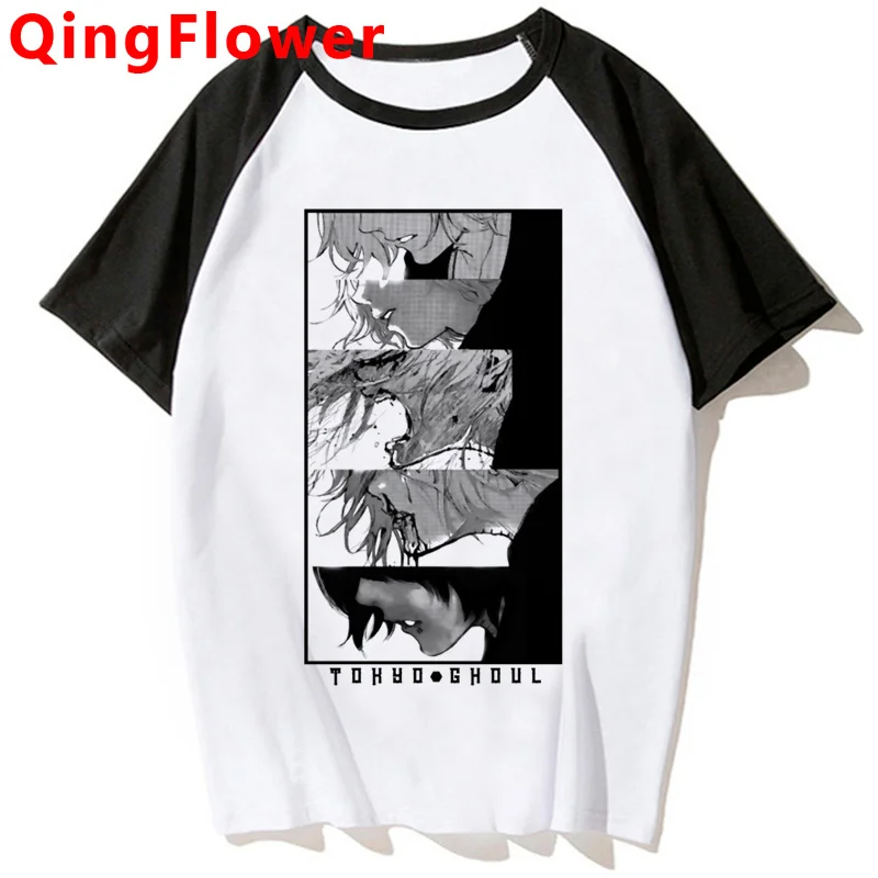 

Kaneki Ken Tokyo Ghoul summer top t shirt male casual print couple clothes harajuku kawaii t-shirt white t shirt plus size