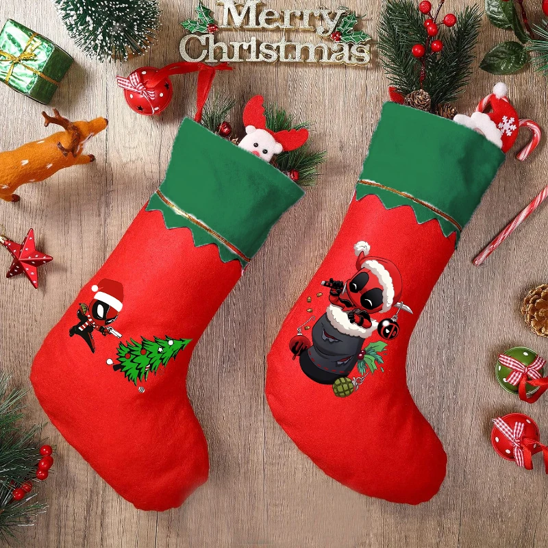 Рождественские чулки Дэдпула подвеска аниме-фигурки новожилье чулок украшение