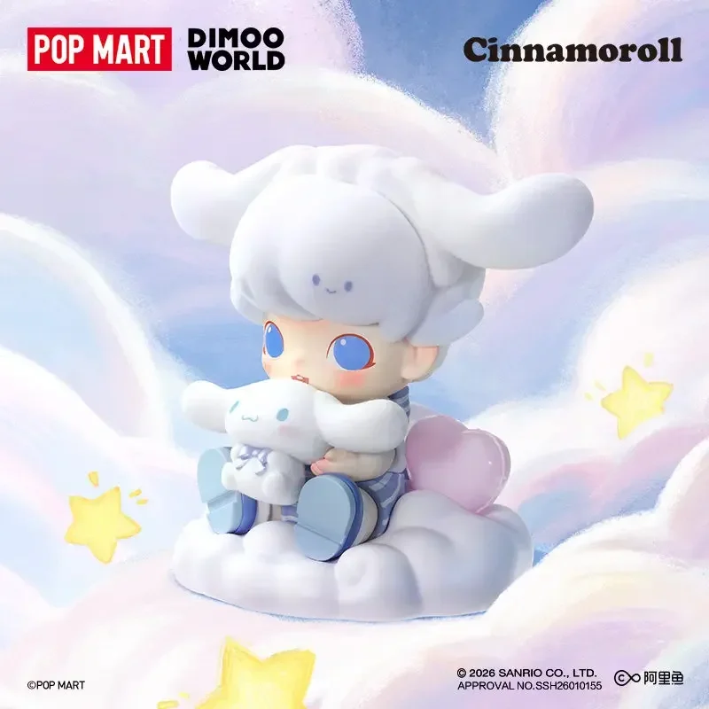 Фото POP MART DIMOO WORLD Серия Cinnamoroll: Коллекционные фигурки-сюрпризы в закрытых коробках, милые аниме-фигурки, настольные украшения, коллекция №3
