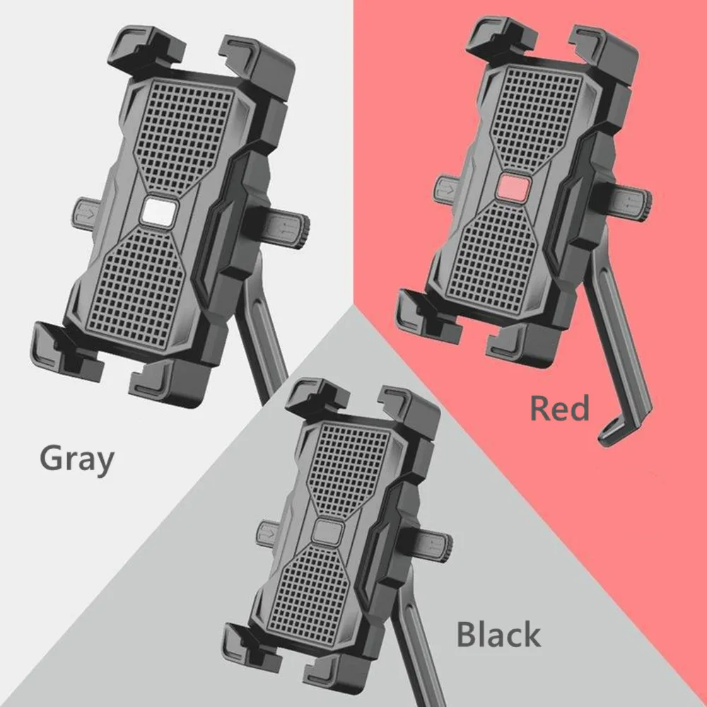 Motorcycle Bicycle Phone Holder for Universal Cell Phone Bike Motor Phone Bracket 360° Rotation Holder for iPhone Andriod Phone