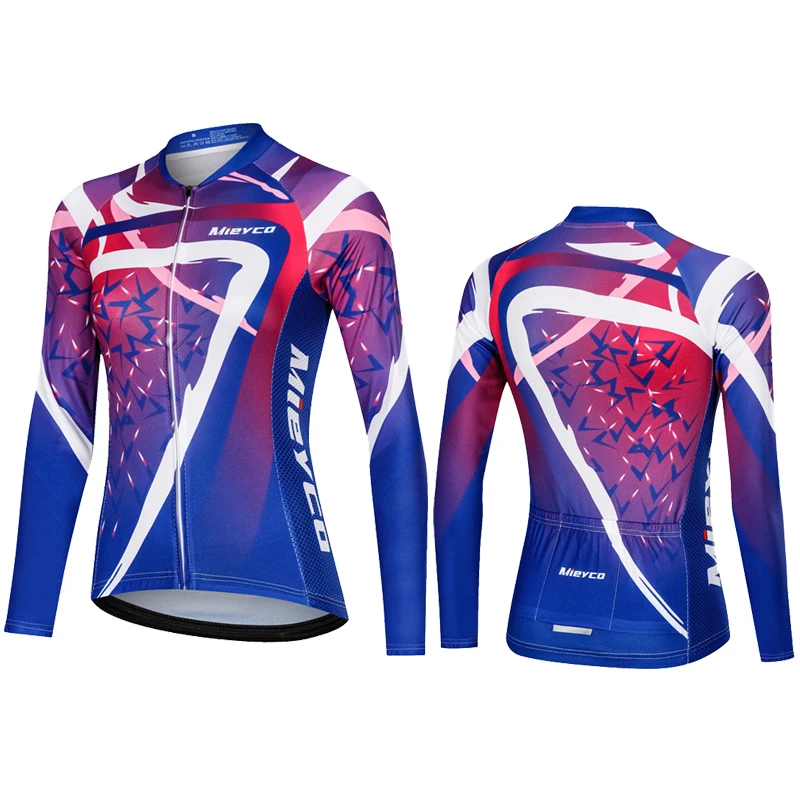 Mieyco Long Sleeve Cycling Jersey Sports Top Women Downhill Jaquetas Mtb T Shirt For Bicycle Breathable Female Roupas Femininas