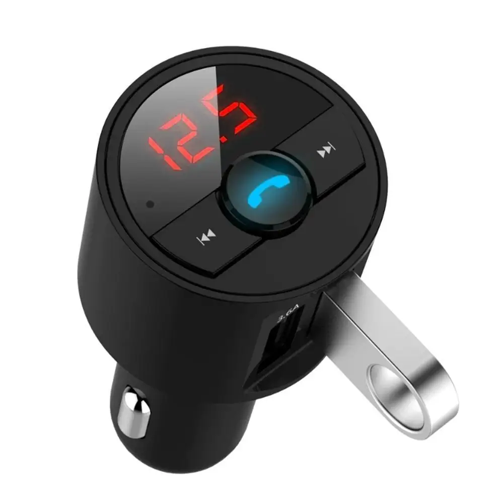 

2.1A Quick USB Charger Bluetooth-compatible Kit FM Transmitter modulator Audio Music Mp3 Player Phone Wireless Handsfree Carkit