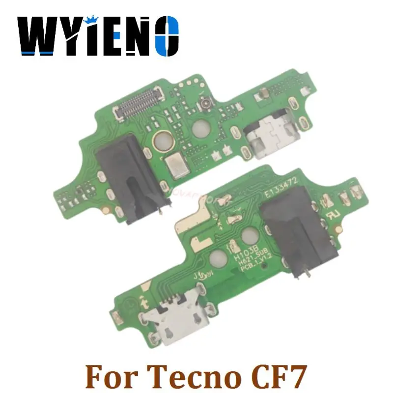 

Wyieno For Tecno Camon 11 CF7 USB Dock Charger Port Plug Headphone Audio Jack Microphone MIC Flex Cable Charging Board