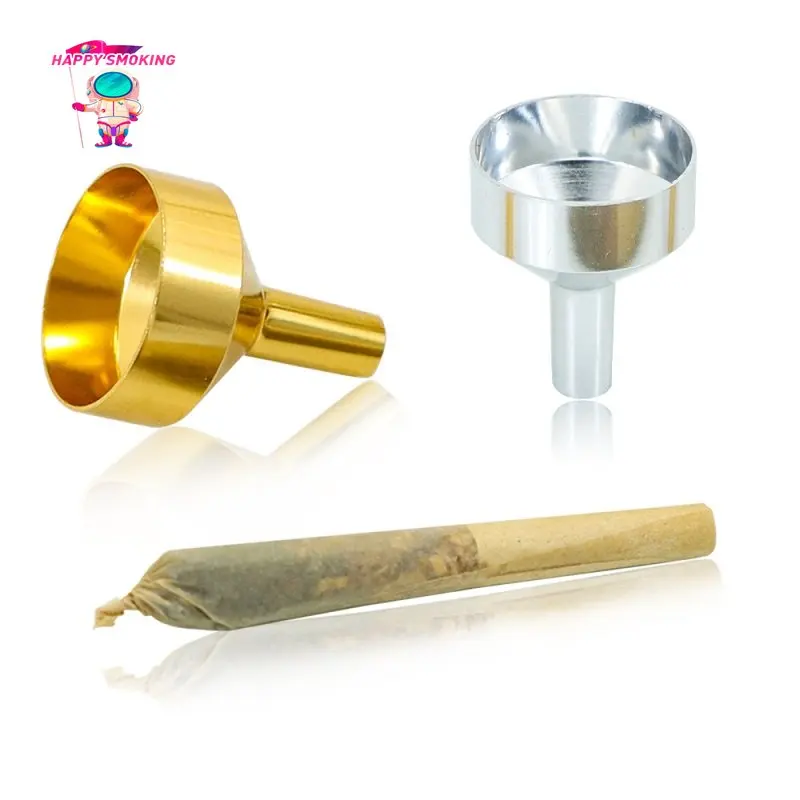 

HAPPY SMOKING Aluminium Alloy Horn Tube Oil Funnel Tobacco Herb Rolling Paper DIY Filling Tool Cigarette Smoking Accessories