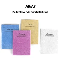 a6a7 plastic sleeve 160p colorful notepad kawaii frosted transparent pocket portable notebook class budget stationery gift