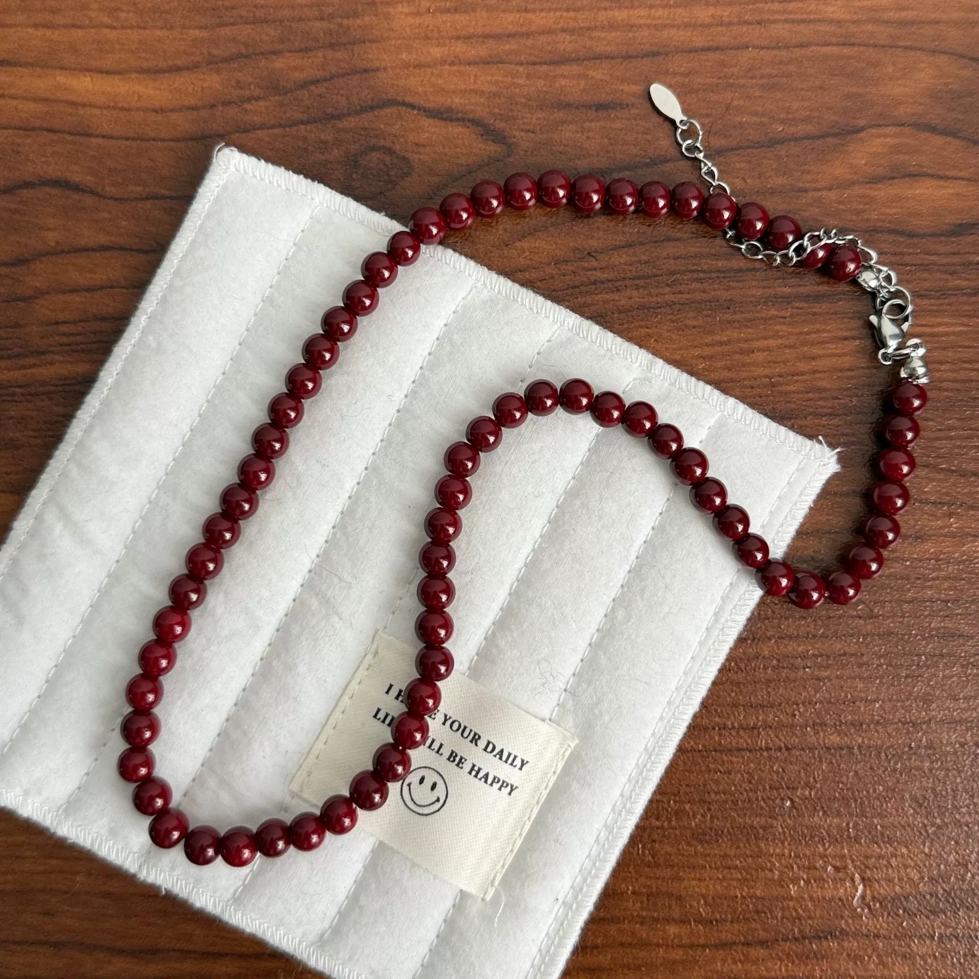 Фото XIYANIKE винтажные масляные бусины Redwine, грибная цепочка для свитера, ожерелья для женщин, модные новые ювелирные аксессуары, подарок для вечеринки №5