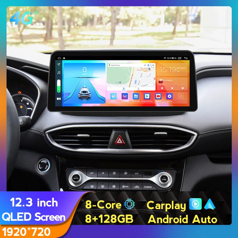 

Android 11 Car Audio Radio for Hyundai Santa Fe 2007 2018 2019 2010 2021 2din GPS Wifi FM AM Multimedia Video Player DVD Stereo