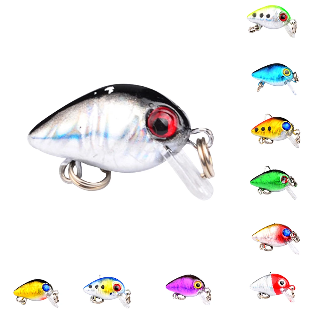 

1Pcs Mini Wobblers Bass Fishing Lures 26mm/1.6g Jerkbait Artificial Micro Fiish Black Jig Minnow Hard Bait Fishing Accessories