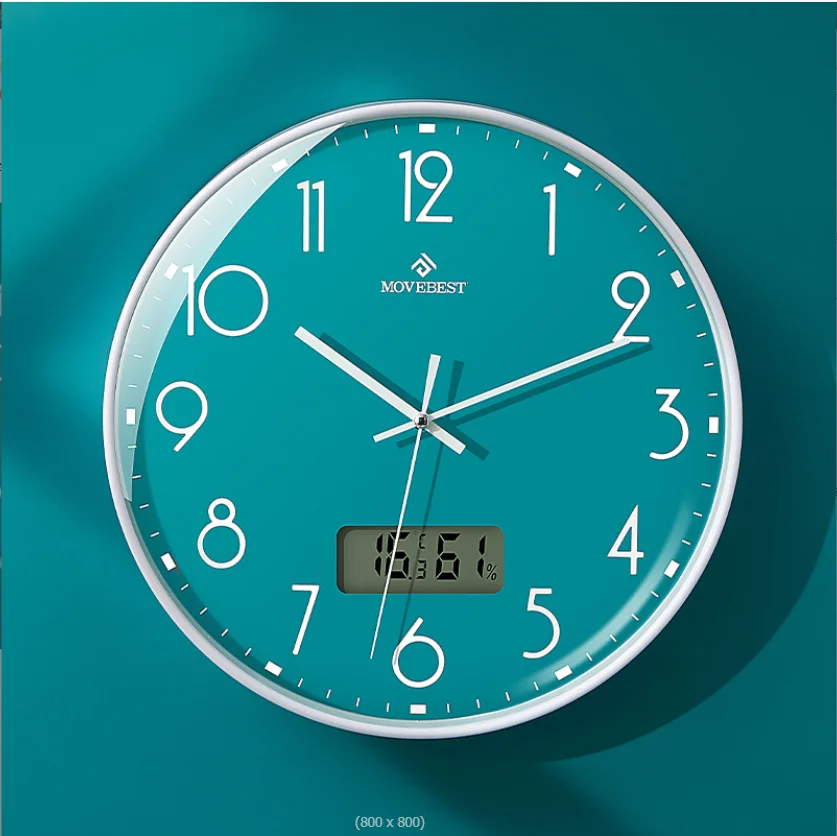

12 "living room wall clock Simple clock Household plastic clock silent quartz clock