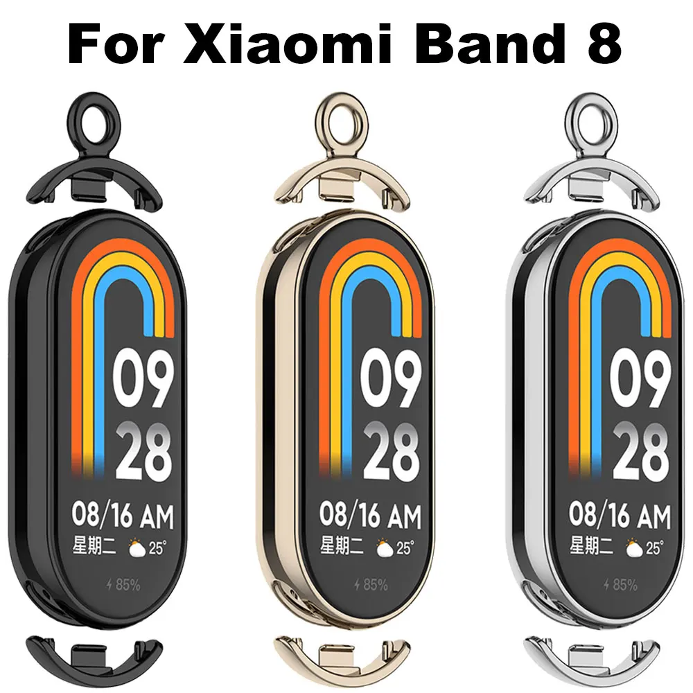 

Металлический кулон для часов Xiaomi Mi Band 8, сменный ремешок из нержавеющей стали для браслета Xiaomi Miband8, пряжка для альпинизма