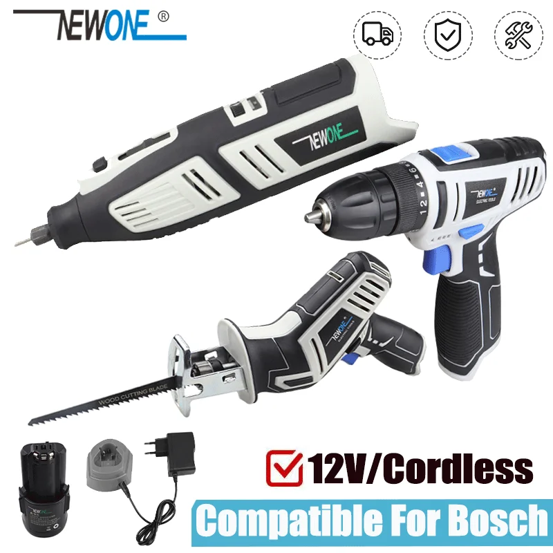 Replacement For Bosch 12V Battery NEWONE Cordless Drill,Reciprocating Saw,Rotary Tool Rechargeable Wood and Metal Cutting Tools