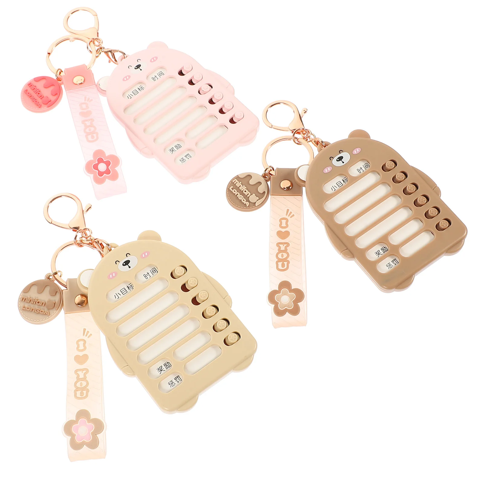 

3pcs To Do Planner Keychain Planner Chart Keychain Chore Chart Keychain Planner Pendant