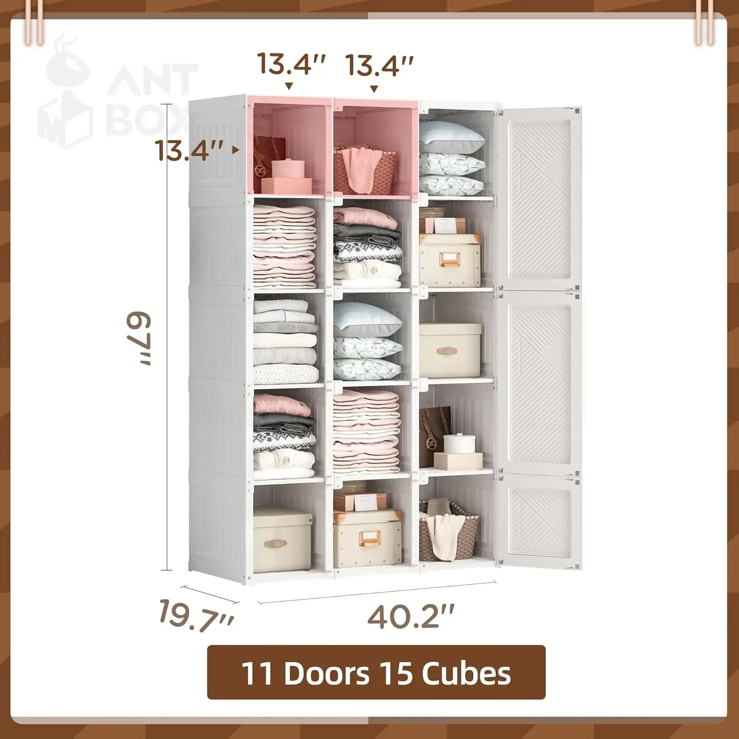 Детский органайзер для хранения одежды складной пластиковый шкаф с магнитной