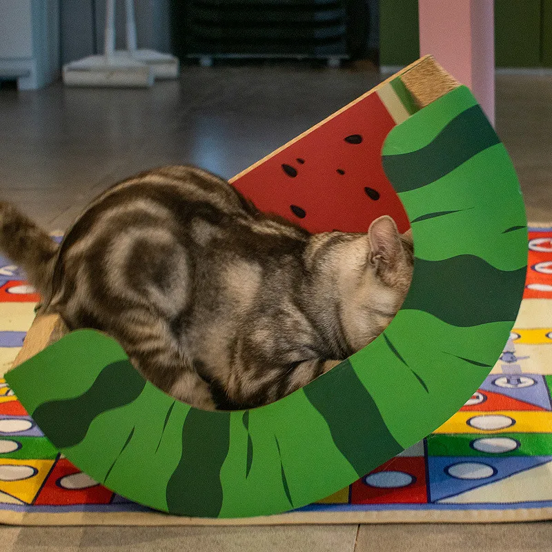 

Фруктовая кошачья Когтеточка, захватывающая кошек, гофрированная картонная коробка, игрушки для домашних животных, Интерактивная кошачья ...
