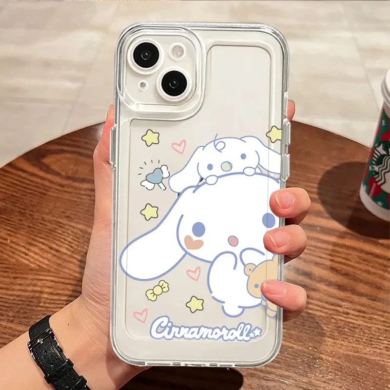 Чехол Sanrio Cinnamoroll для телефона Xiaomi Redmi Note 13 12 12C 11 10 10C 13C 10s 9 9s 9A 9T 9C 8 Pro Max 4G блестящий