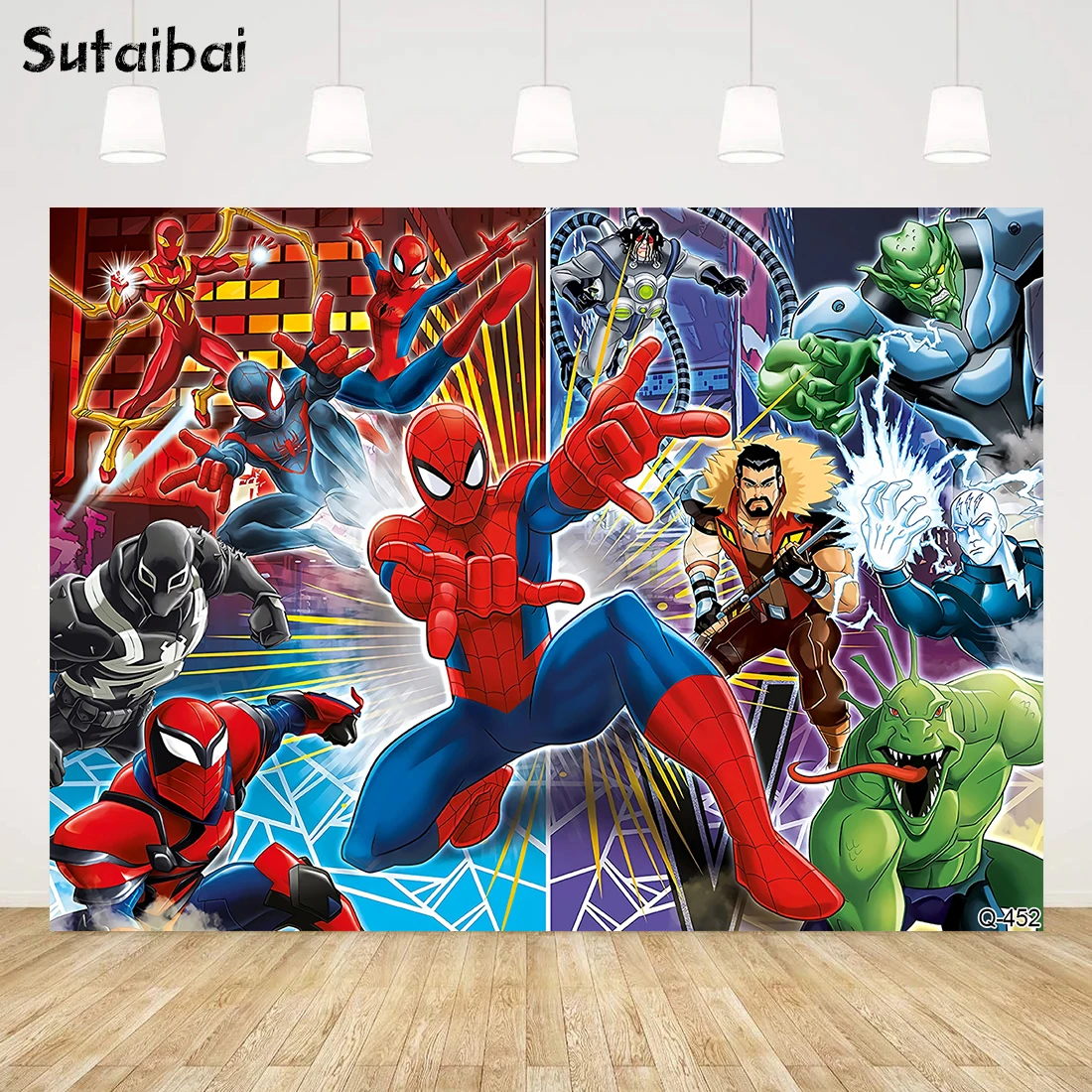 

Superhero Red Spiderman Photography Spidy Backdrop Kids Happy Birthday Party Decoration Vinyl Children Photo Background Gifts