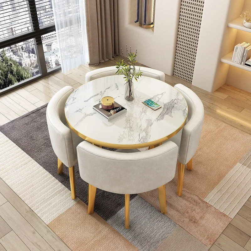 

Gold Living Room Tables Luxury Set Kitchen Modern Dining Table Centre Hall Furniture Muebles Para El Hogar Home Furniture