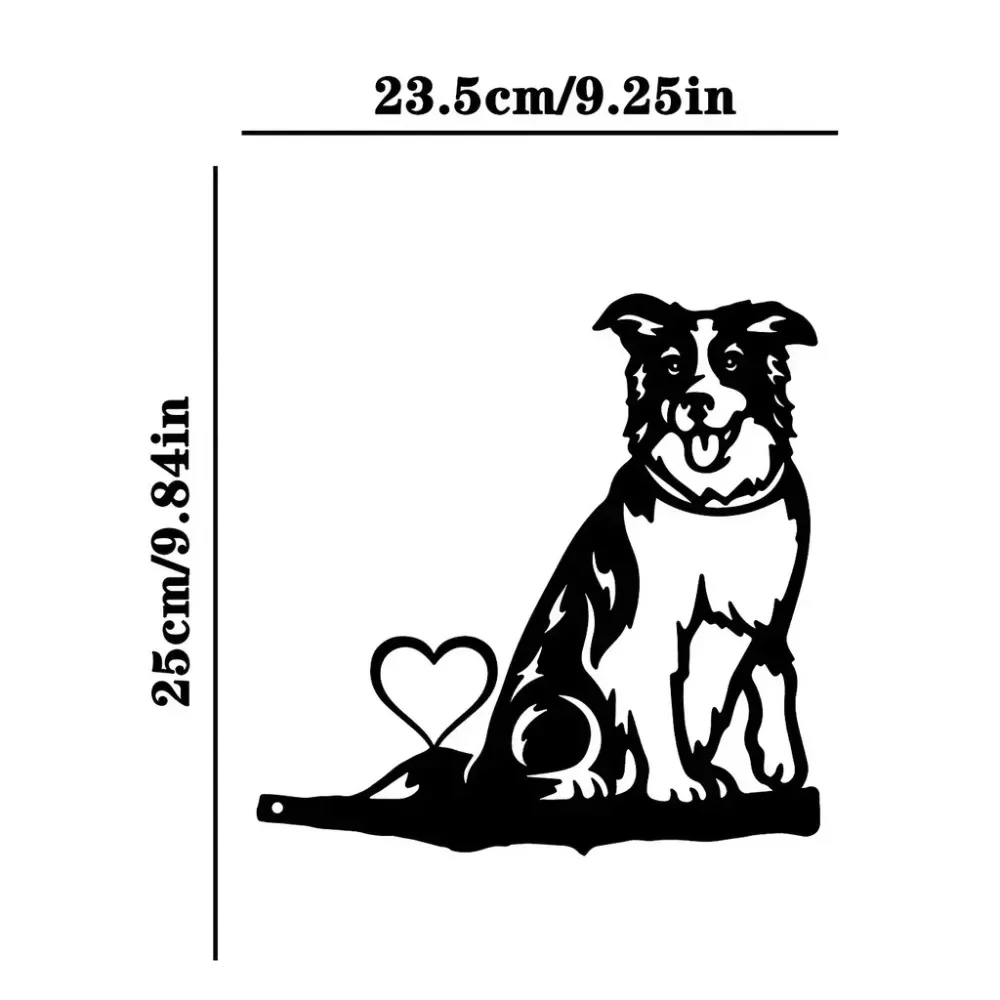 Металлическая настенная картина с изображением собаки