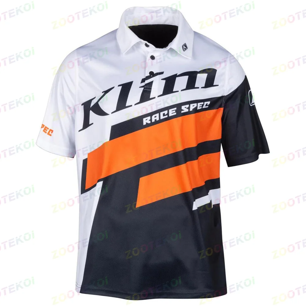 2023 New Men's KLIM RACE SPEC F1 Racing Motorcycle Short Sleeve Polo Shirt Fast Dry And Breathable Cycing Jersey T -shirt 02