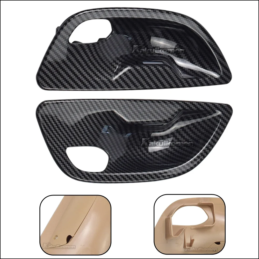 Стильная внутренняя дверная ручка из углеродного волокна крышка чаши отделка