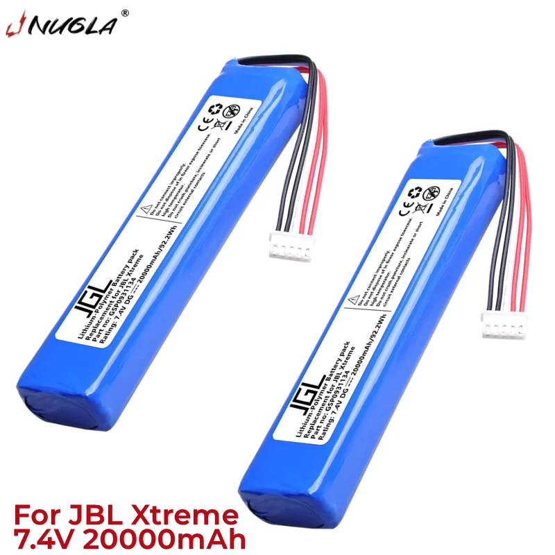 

Pack de 4 batteries 100% originales 7,4 V 20000mAh GSP0931134 pour haut-parleurs Bluetooth JBL Xtreme Xtreme 1, 4 pièces