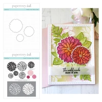2022 summer dahlias floral metal cutting dies stamps and stencils diy scrapbooking greeting cards paper decor embossing molds