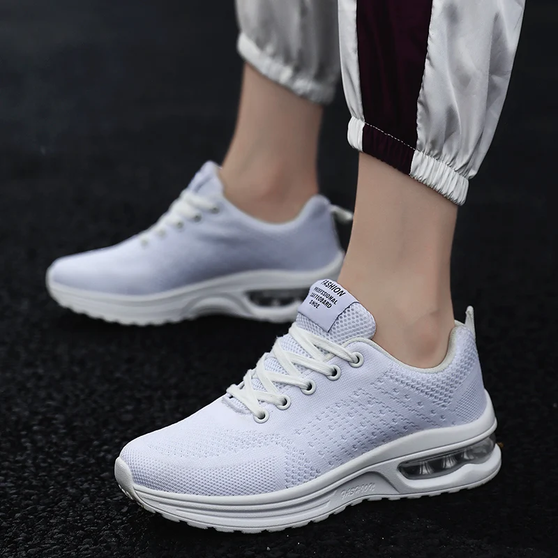 Ladies Casual Shoes Summer Fashion Multicolor Color Breathable Women Sneakers Man Mesh Lace Up Female Sports Shoes Size 35-46