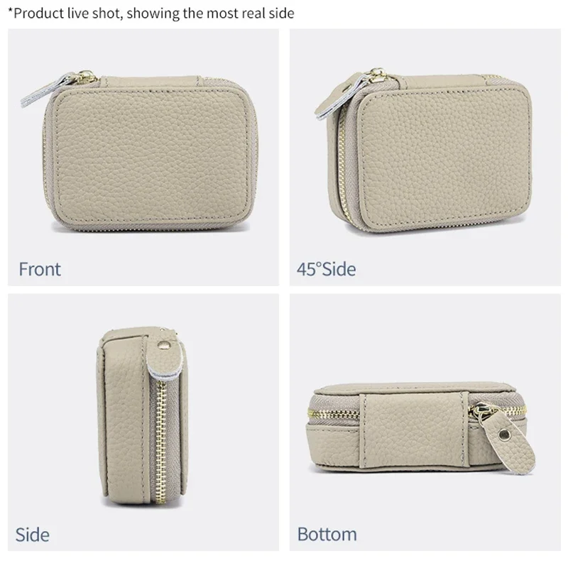 Мини косметичка для губной помады со встроенным зеркалом органайзер на молнии