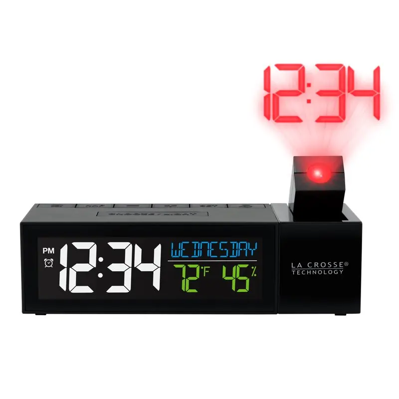 

Pop-Up Bar Projection Alarm Clock with USB Port, 616-1950-INT
