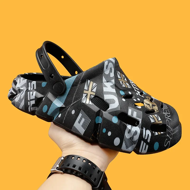 

EVA Clogs men's 2023 summer new non-slip wear-resistant beach head cover slippers men's casual sandals croc