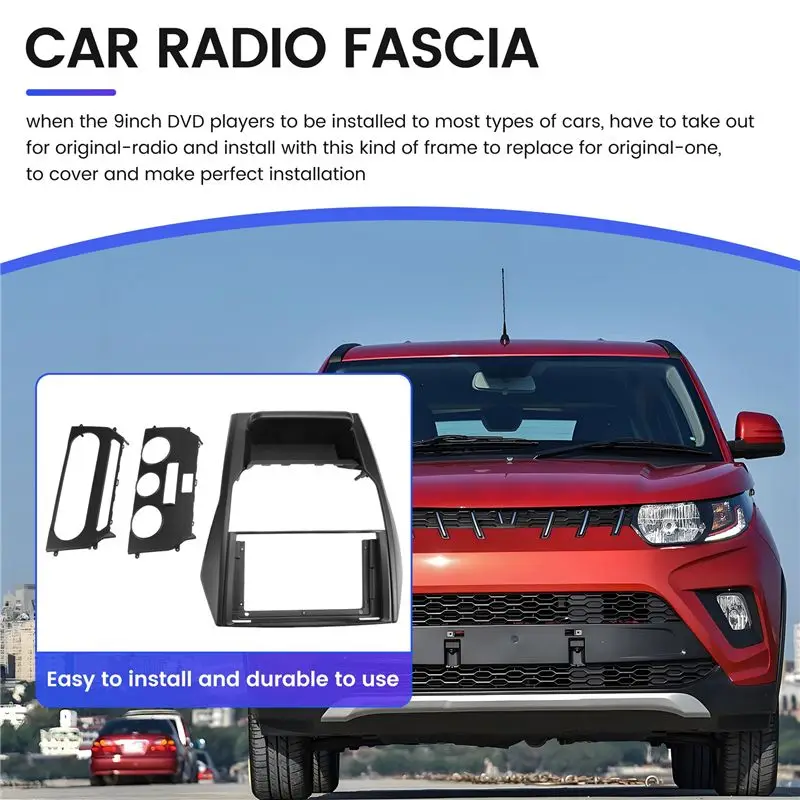Фото Панель-адаптер для автомагнитолы Mahindra Scorpio S6 2018+ (N29R) – установочный комплект, накладка на приборную панель, рамка консоли, крышка GPS-панели №3